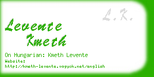 levente kmeth business card